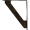 Ekena Millwork Traditional Wrought Iron Bracket, (Single center brace), Antiqued Warm Silver 1 1/2"W x 12"D x 15"H BKTM01X12X15STRAWS - alternate 3